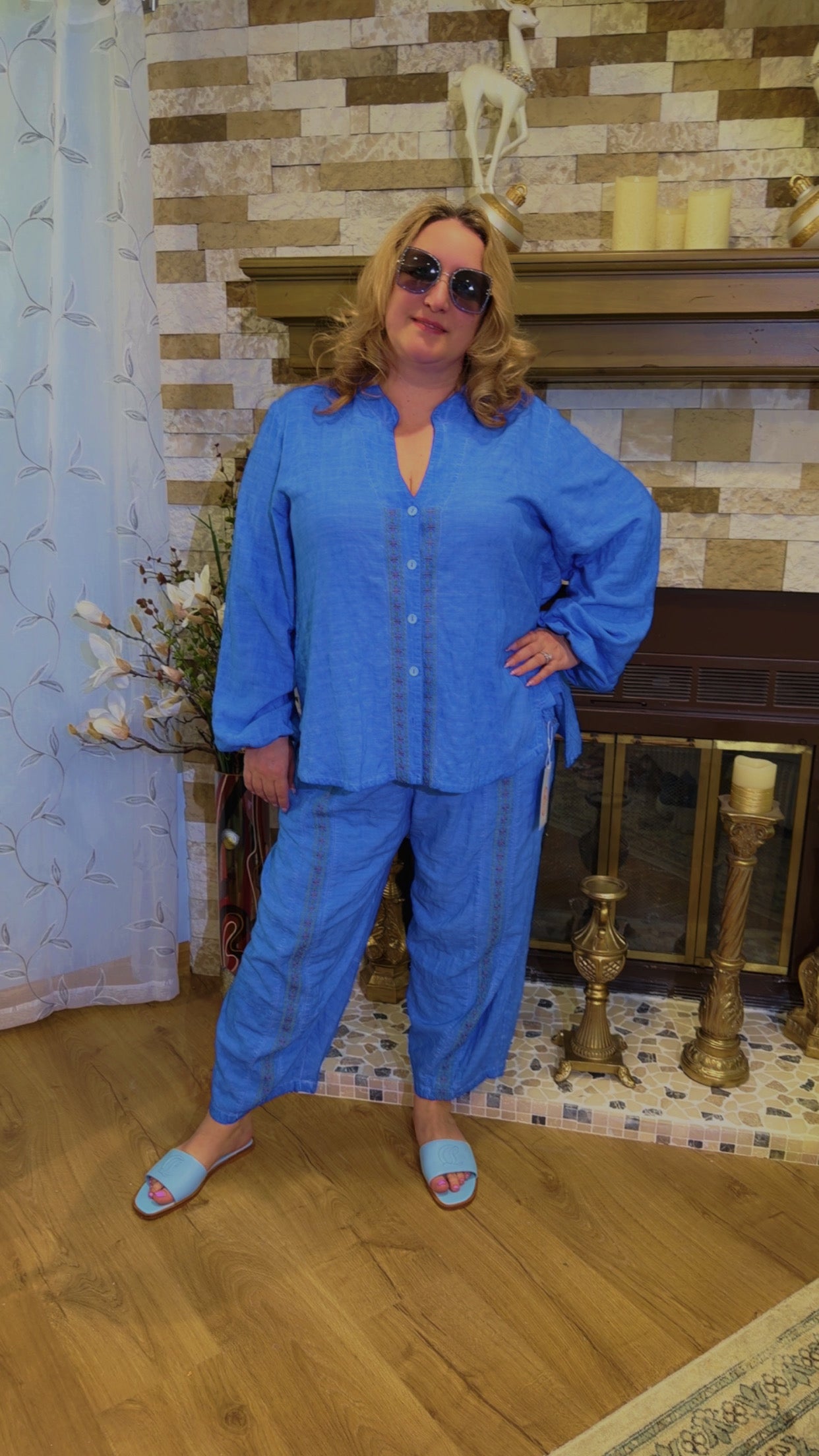 Azure Riviera Linen Luxe Set