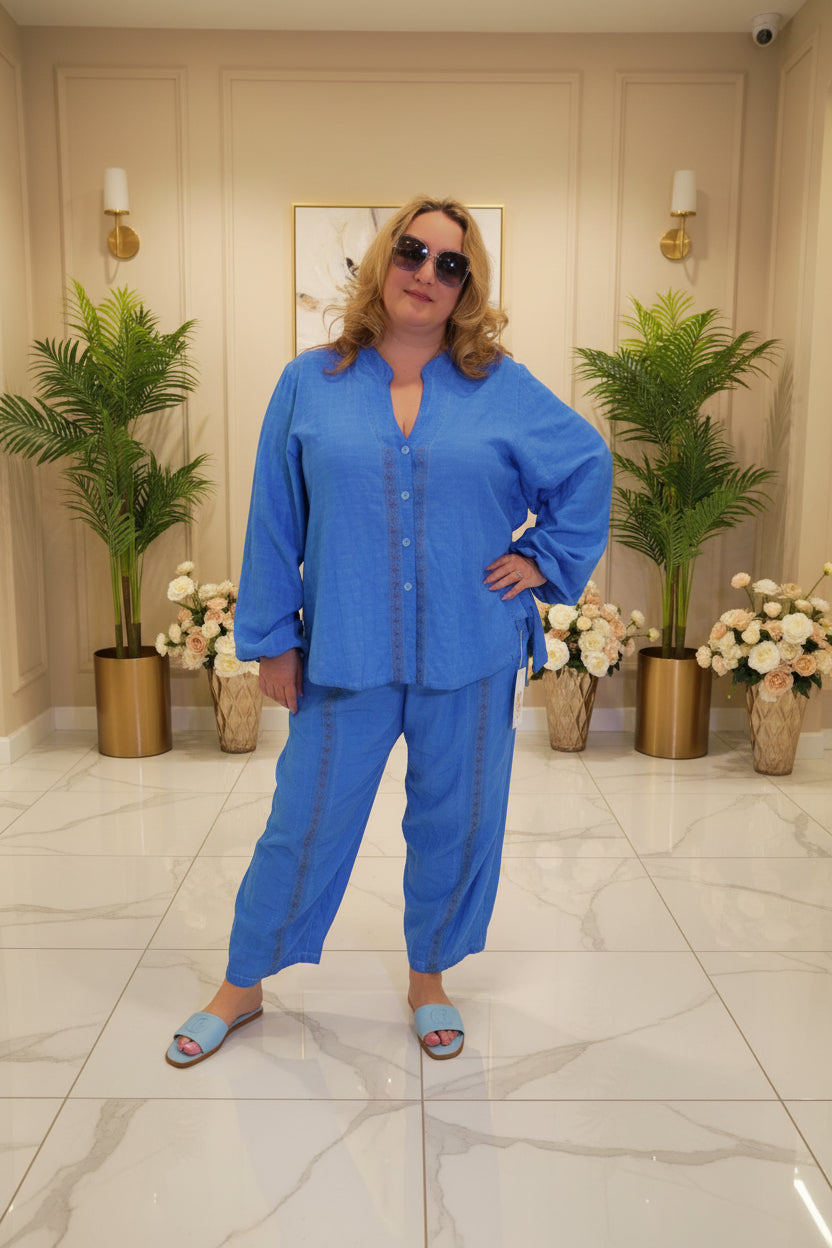Azure Riviera Linen Luxe Set