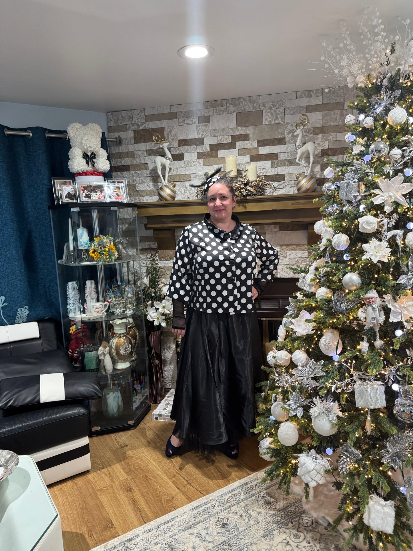 Cadrelli Polka Dot Skirt Suit with accessories