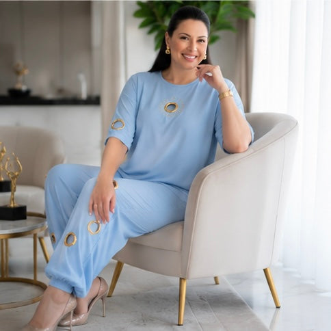Gold Accent Lounge Set