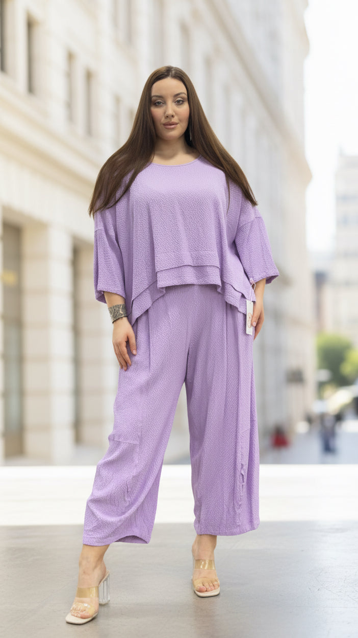 Lavender Mirage Luxe Two-Piece Lounge Set