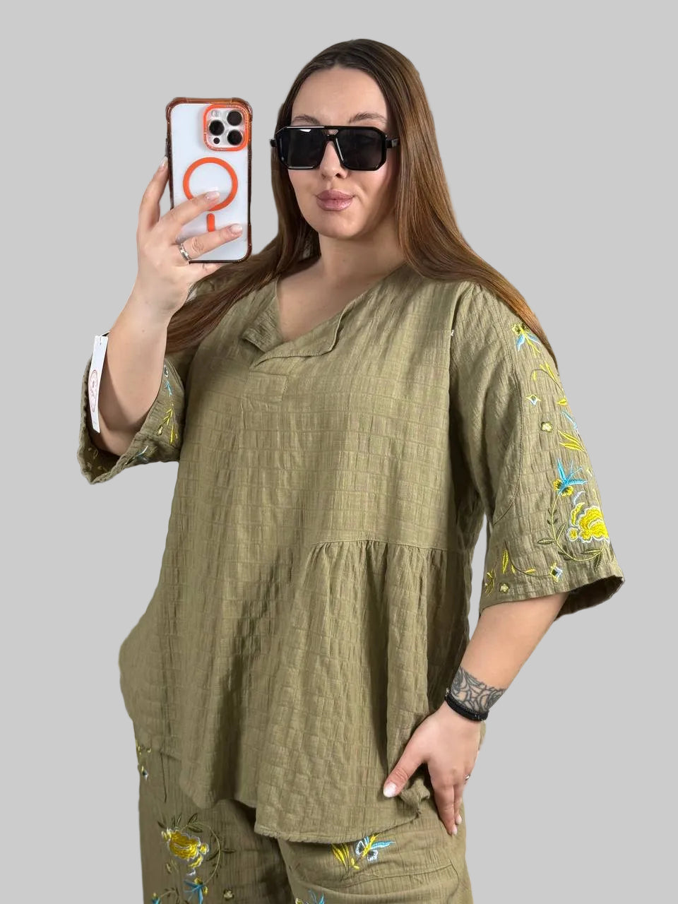 Olive Grove Embroidered Serenity Set