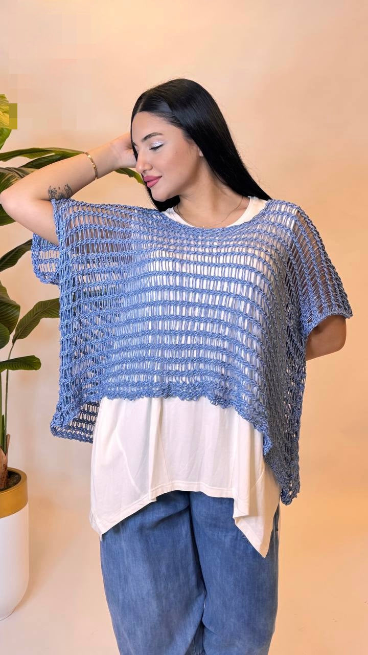 Alyans Knit Net Sweater