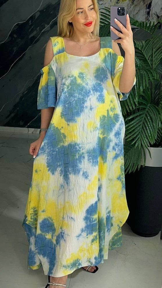 Dolares Plus Tie Dye Sundress