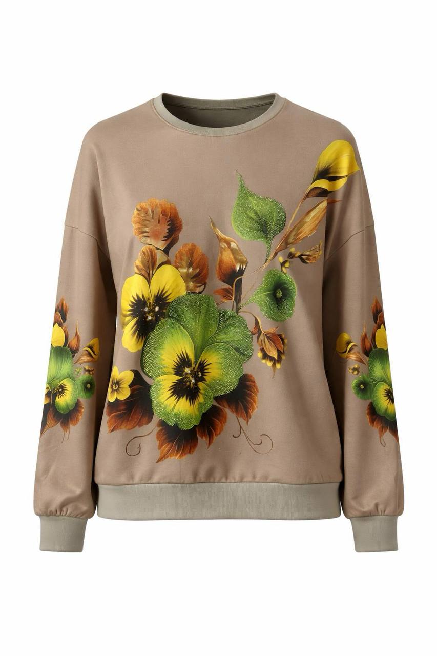 Pansy Floral Oversized Top