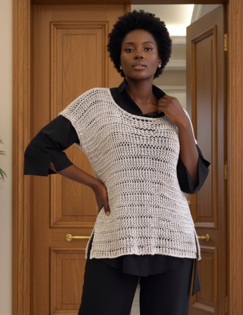 Alyans Knit Net Sweater
