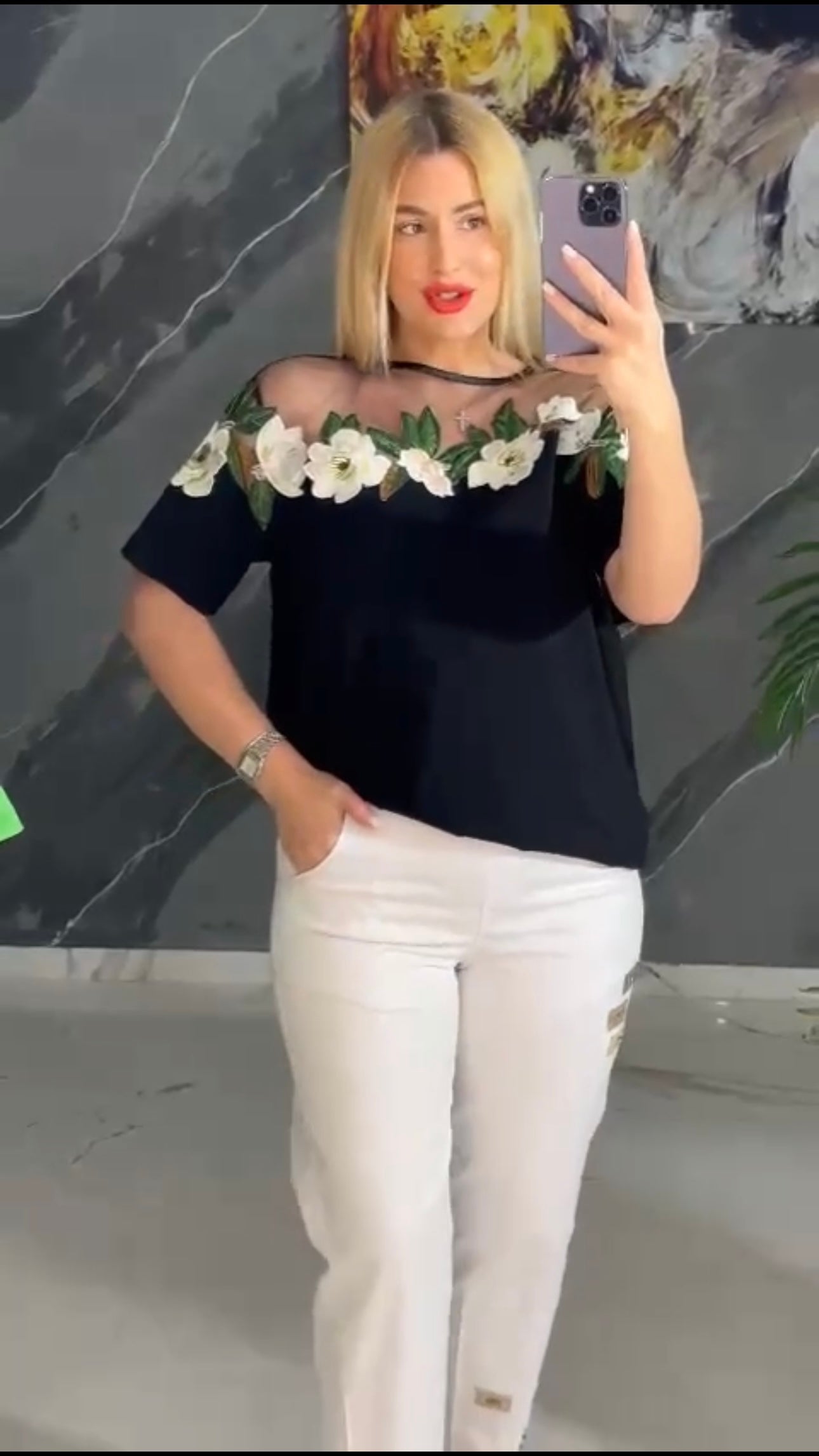 Lamaxx Gardenia Flowers Top