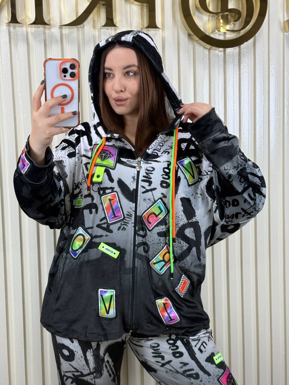 Riberance Street Art Velour Tracksuit