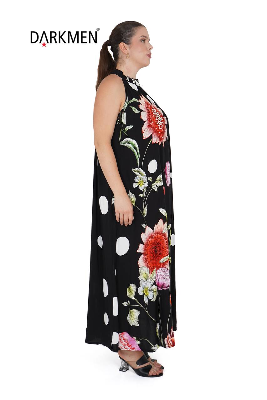 Darkwin Polka Dot Floral Dress