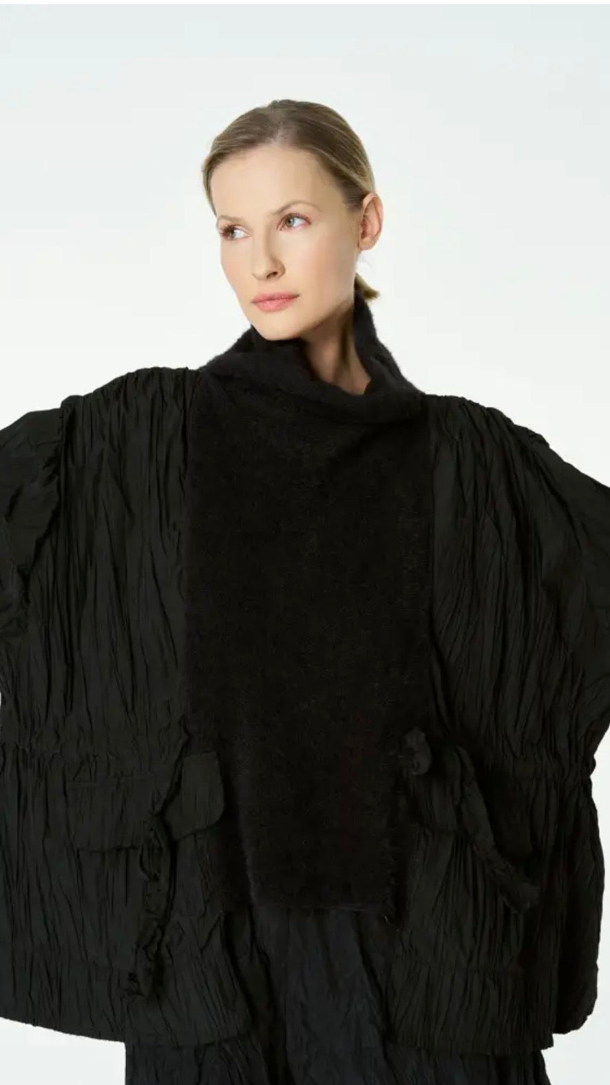 Bize Unique Side-Tie Angora Sweater