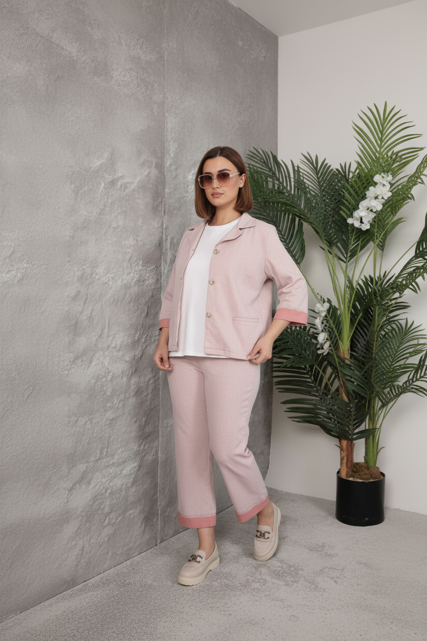 Soft Blush 3-Piece Casual Chic Set