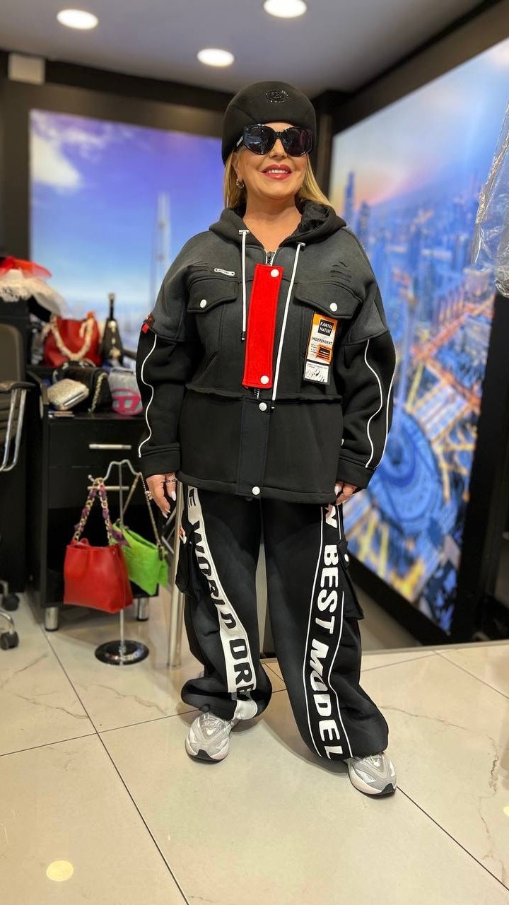 Riberance Fleece Set in Sport-Chic Style