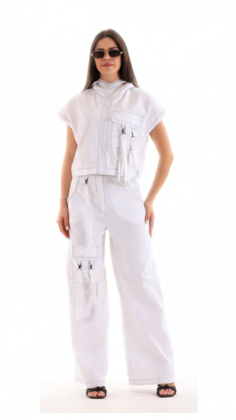 Bukezy 2 pcs Crop Top Set