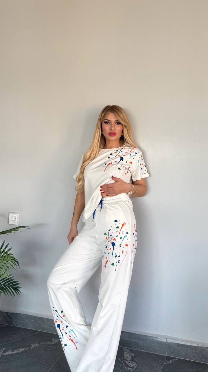 Bella Belucci pants Set “Paint splash”