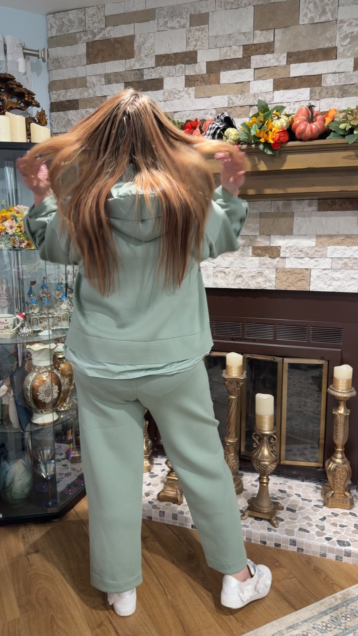 Bize Mint Jersey Suit with Pants & Hooded Bomber