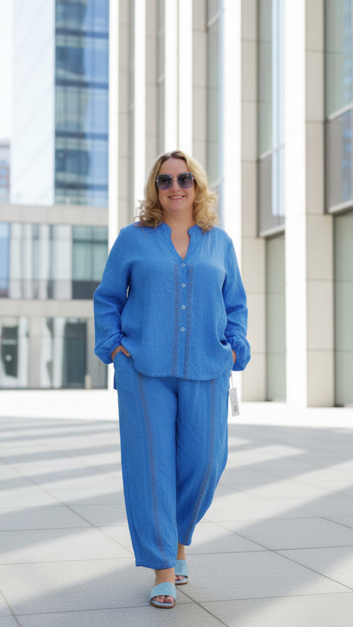 Azure Riviera Linen Luxe Set