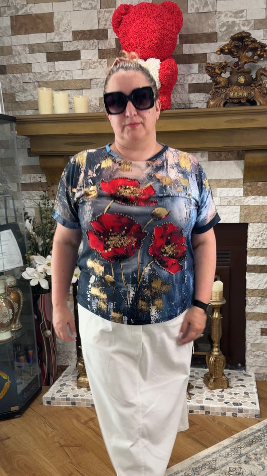 Lamaxx Poppy Flower T-Shirt