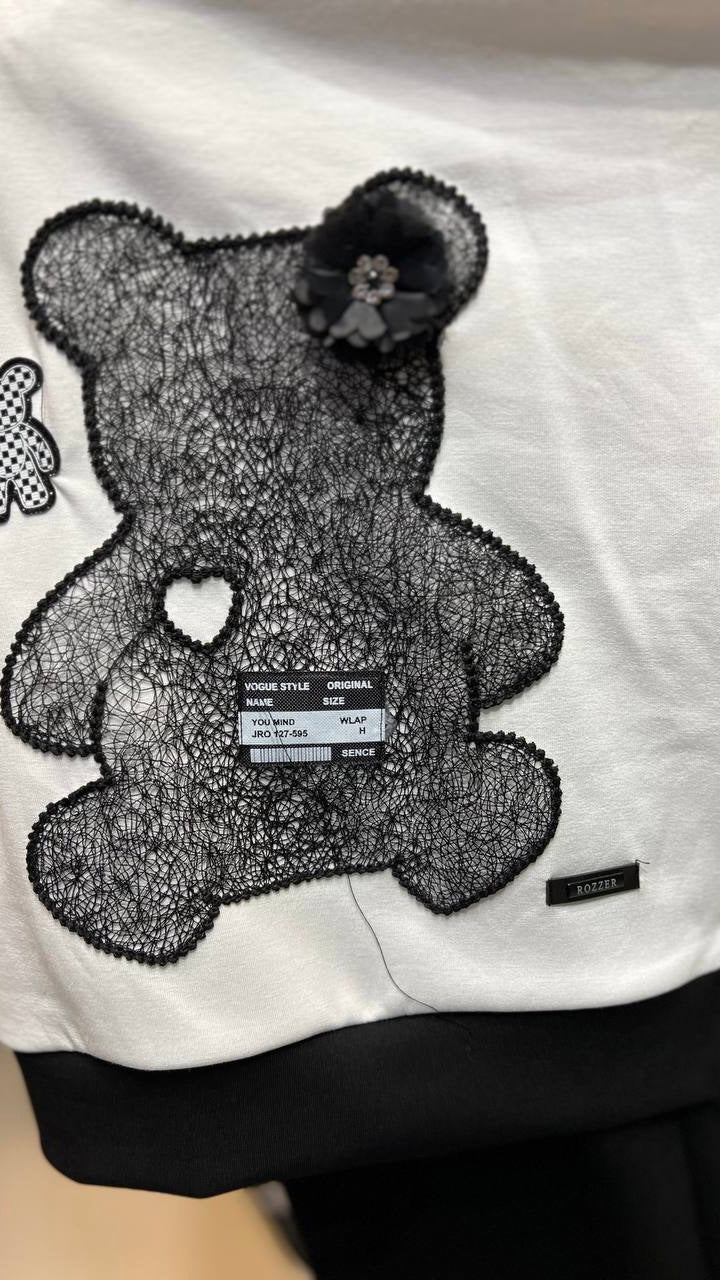 Color block Suit ( Teddy Bear design)