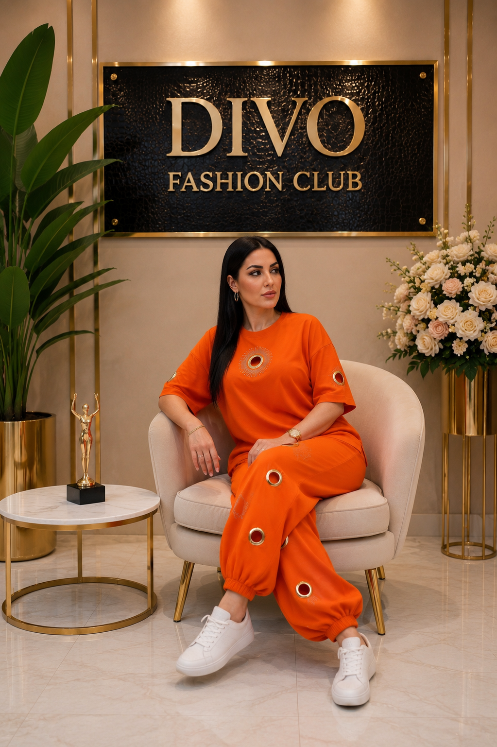 Gold Accent Lounge Set