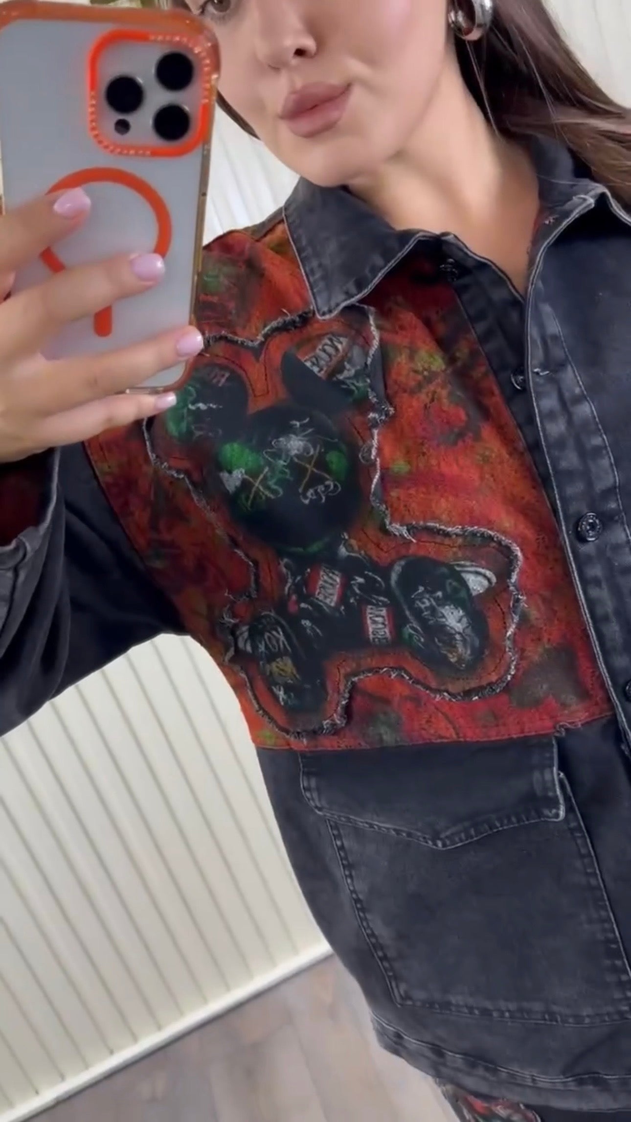 Risha Jeans Suit with Teddy Bear Design