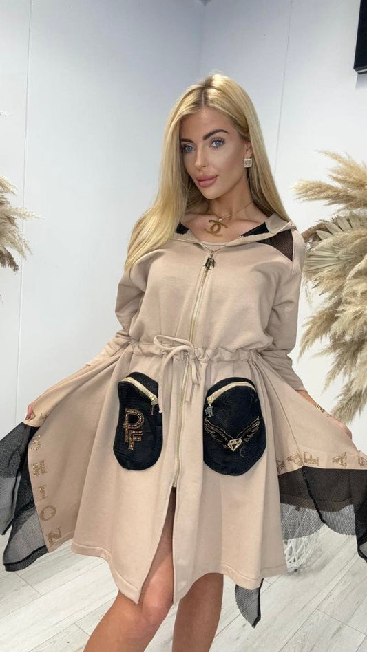 Paparazzi Top and Extra Long Hoodie