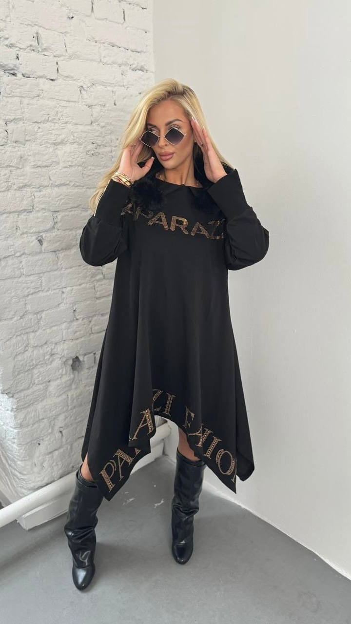 Paparazzi Dress Tunic with fur Hood