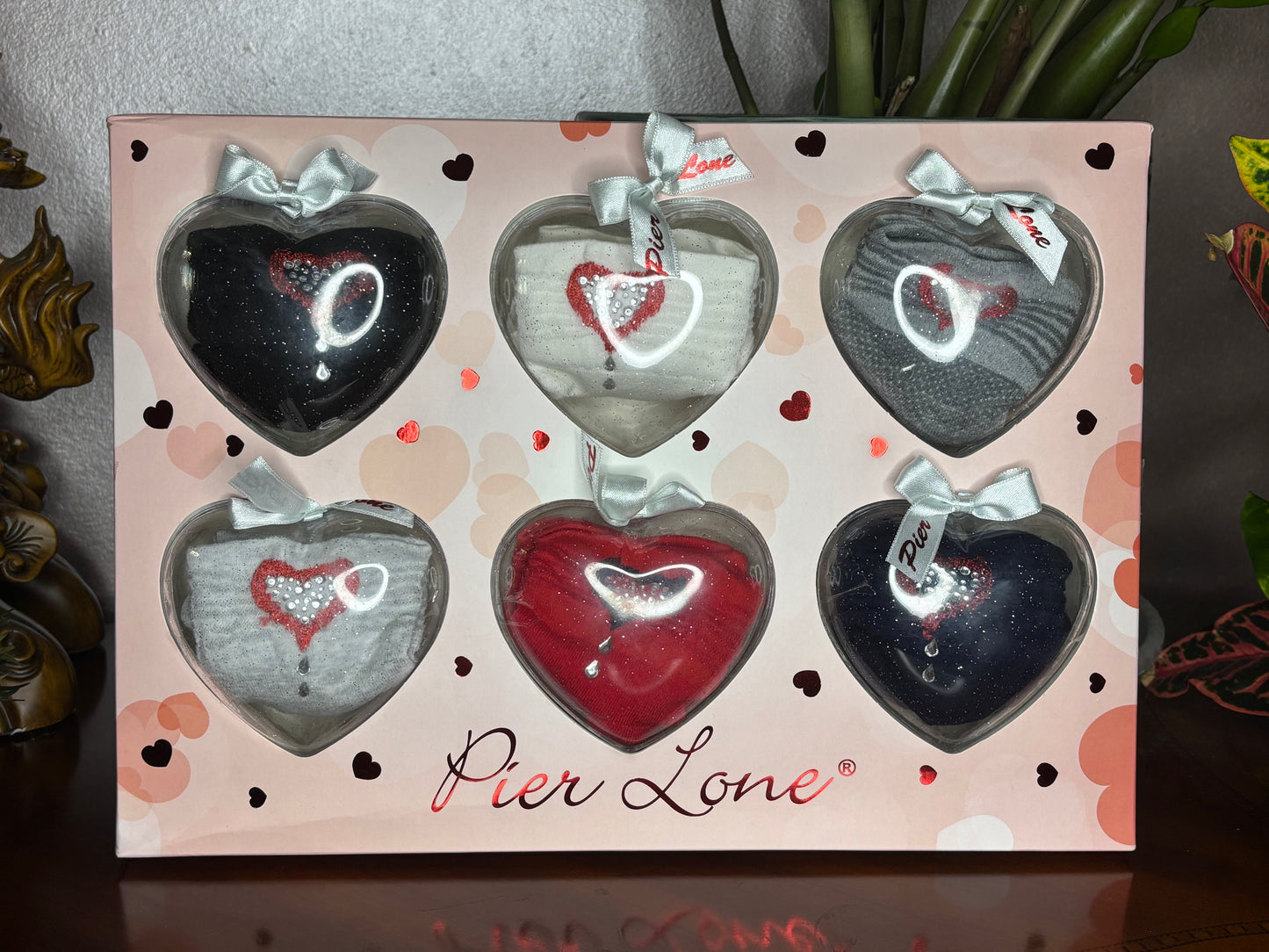 Pier Lone Gift Box Socks “Hearts”