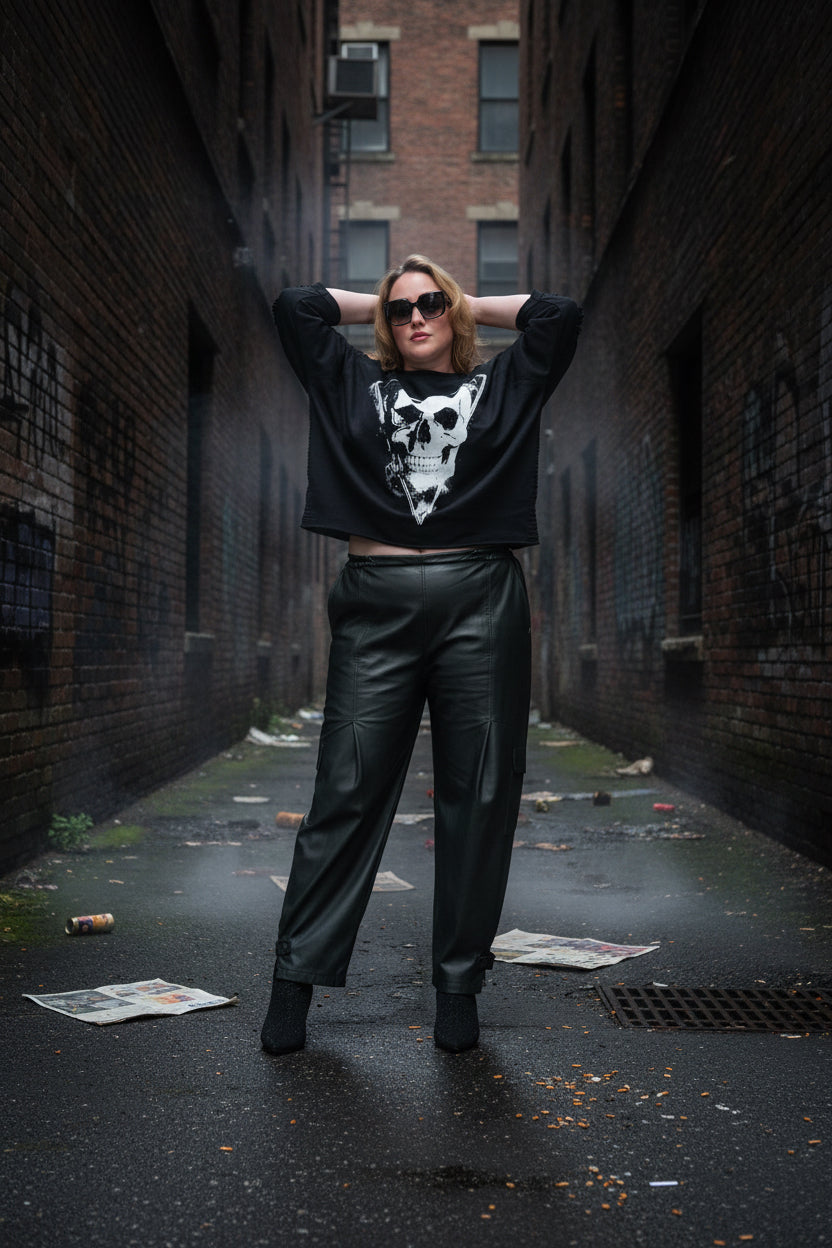 Urban Edge Skull Graphic Top