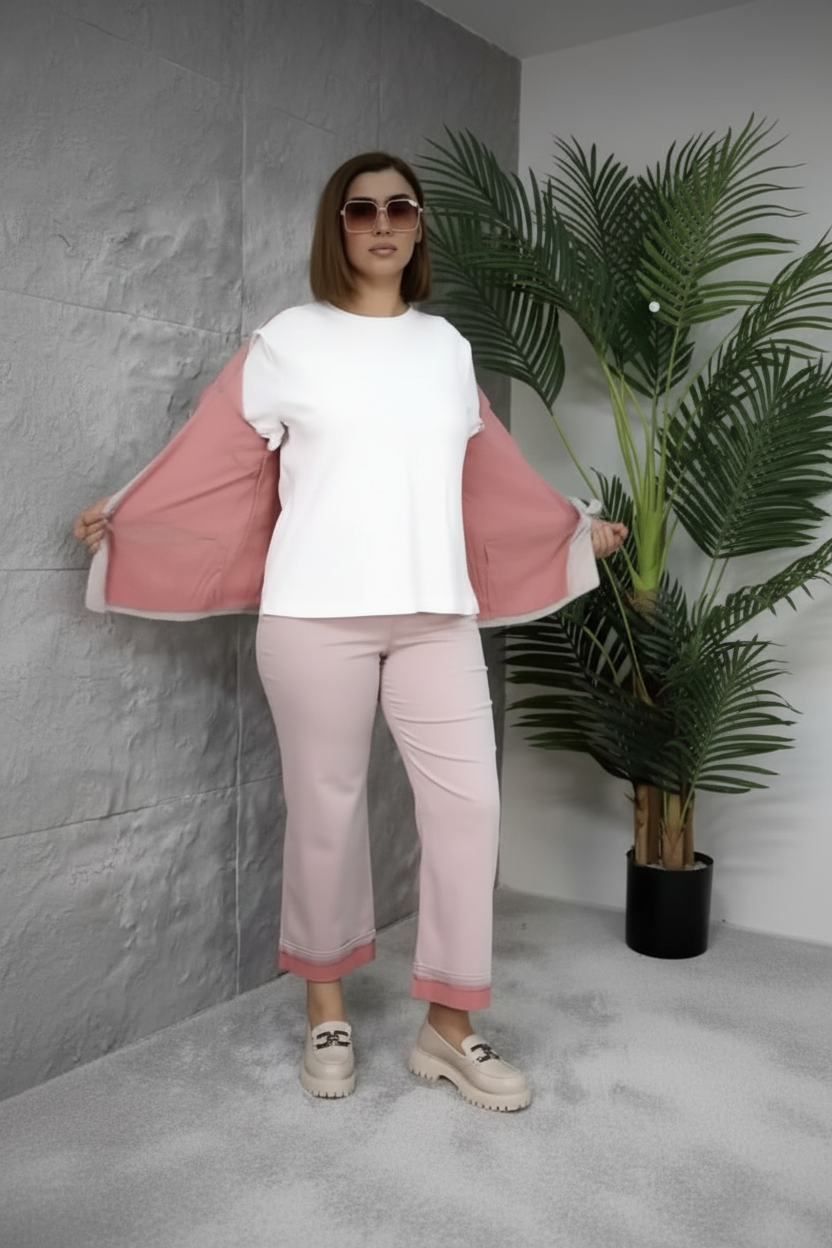 Soft Blush 3-Piece Casual Chic Set