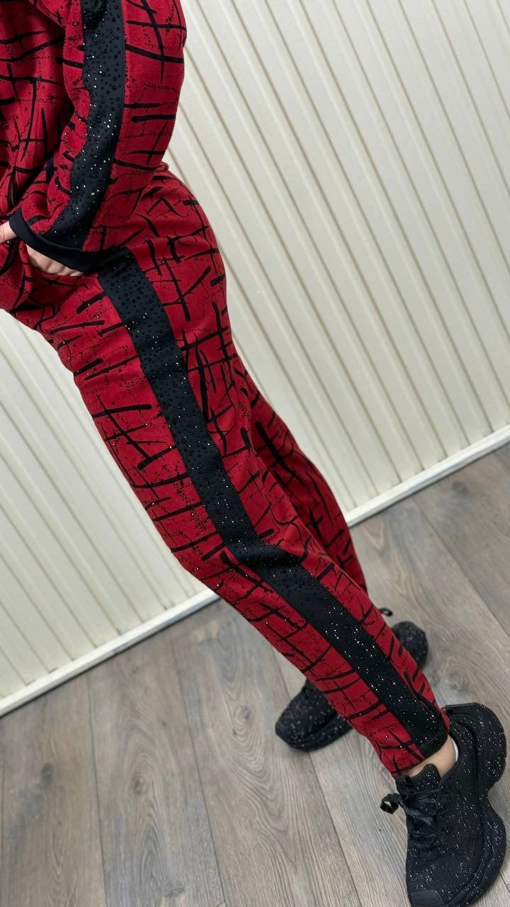 Fiery Red Sport-Chic Set