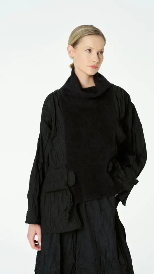 Bize Unique Side-Tie Angora Sweater