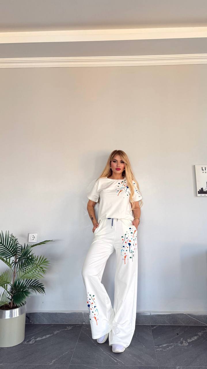 Bella Belucci pants Set “Paint splash”