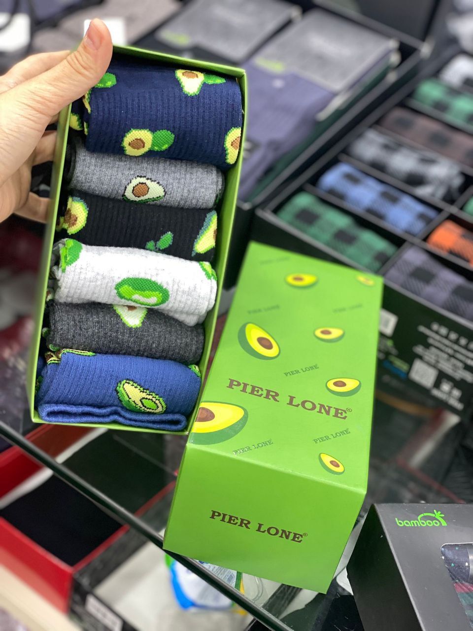 Pier Lone Avocado Socks Gift Box Unisex