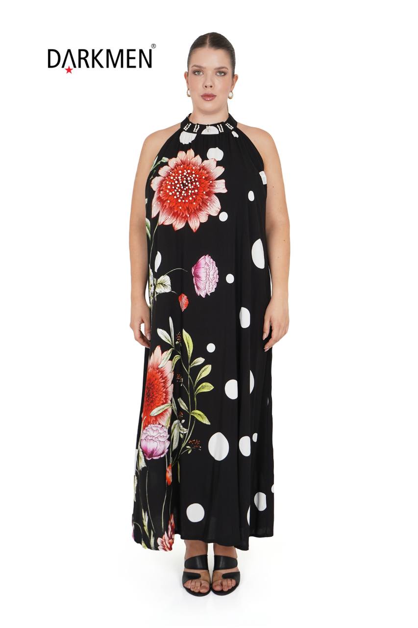 Darkwin Polka Dot Floral Dress