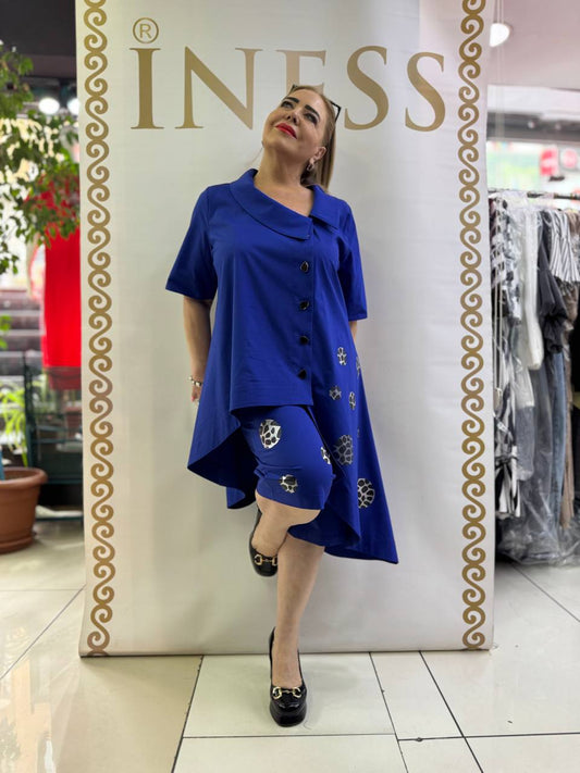 Luani Dressy Shorts and Asymmetrical Shirt Set