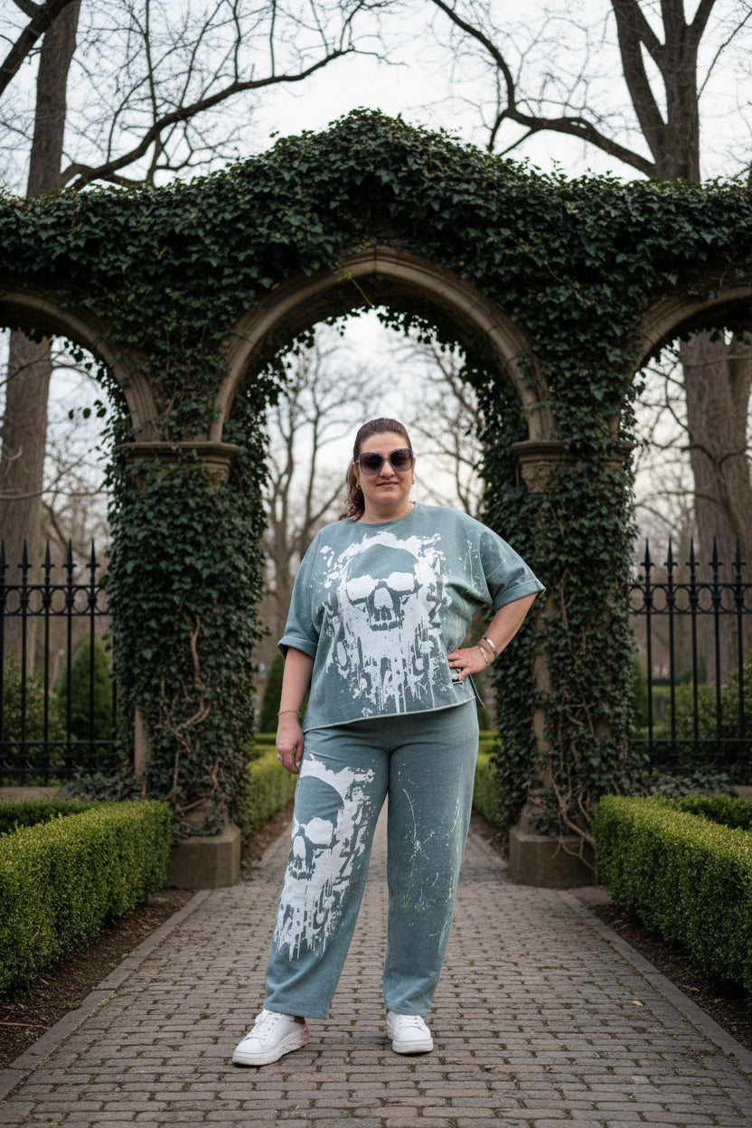 Glow Rebel Skull Two-Piece Set
