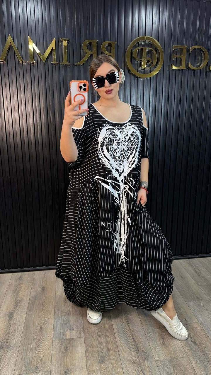 Riberance Oversized Stripy Sundress