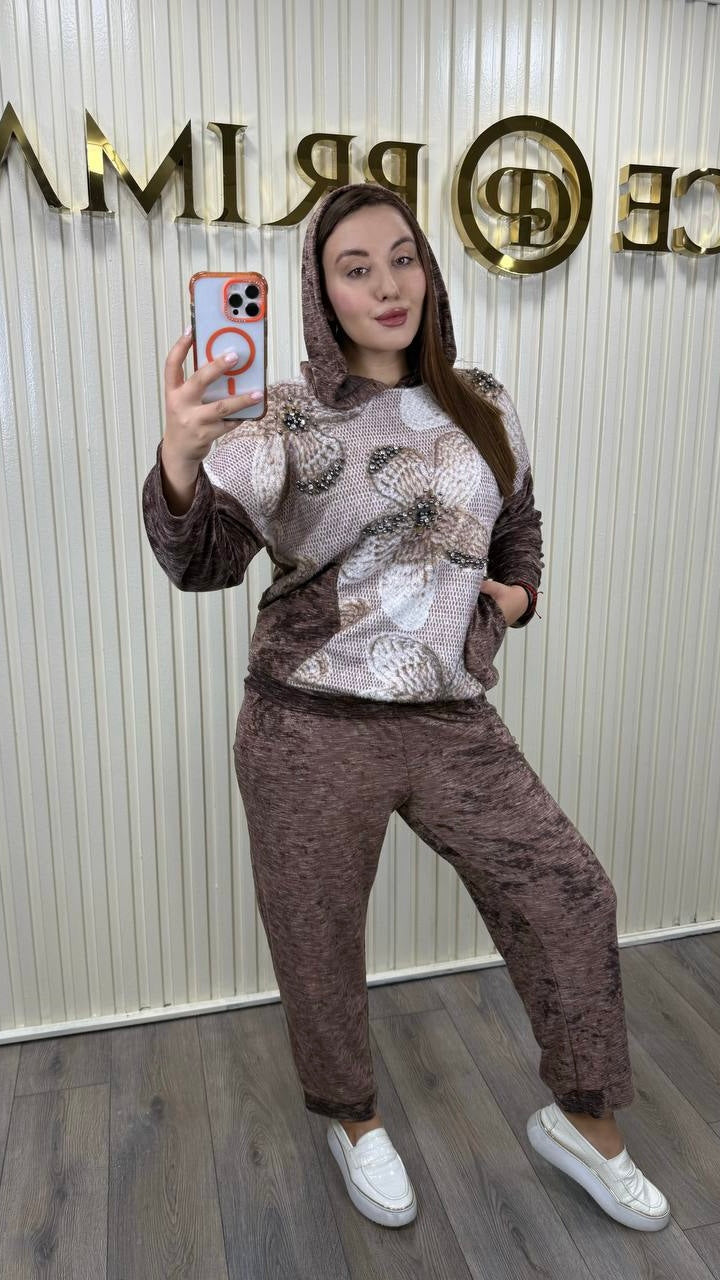 C&M Angora Two Piece Lounge Set