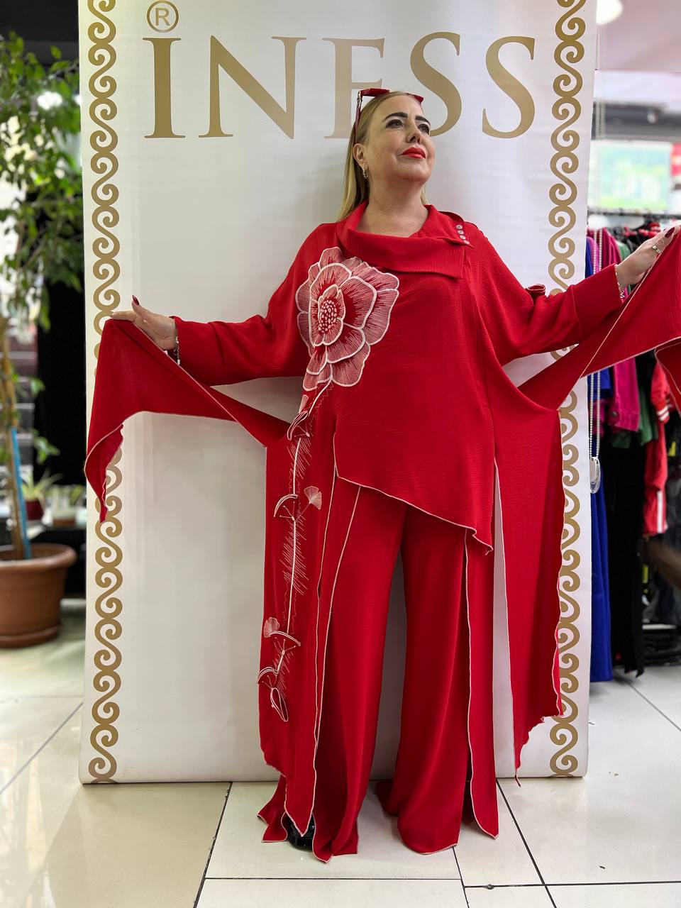 Riberance Red Evening suit