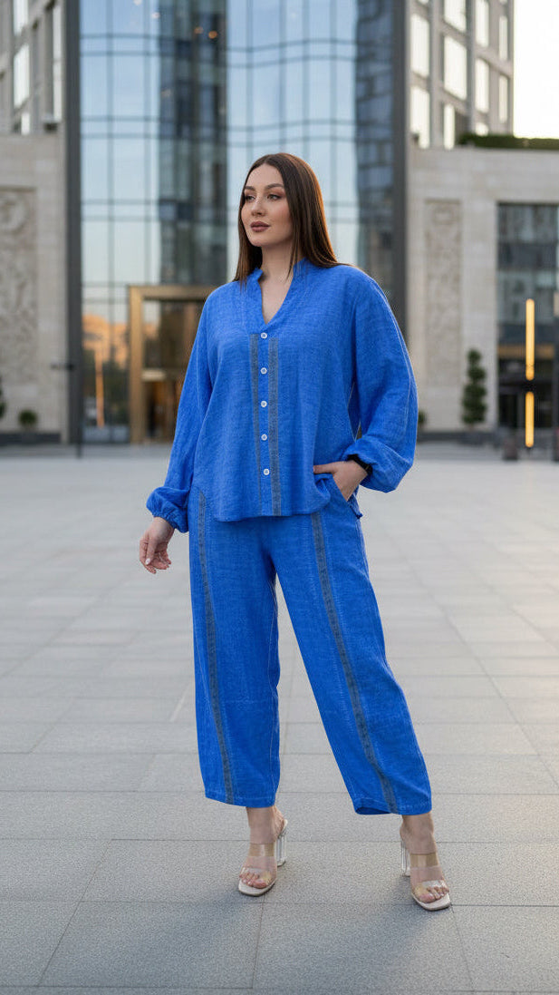 Azure Riviera Linen Luxe Set