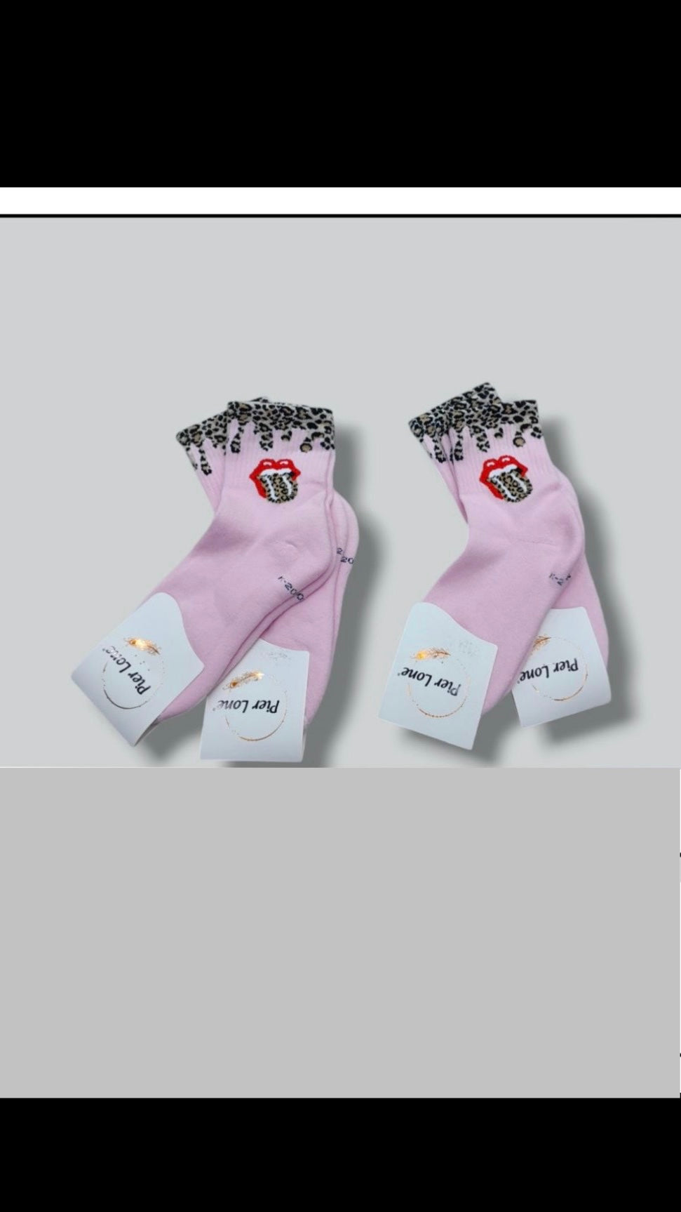 Pier Lone Terry Socks “Punk Tongue”