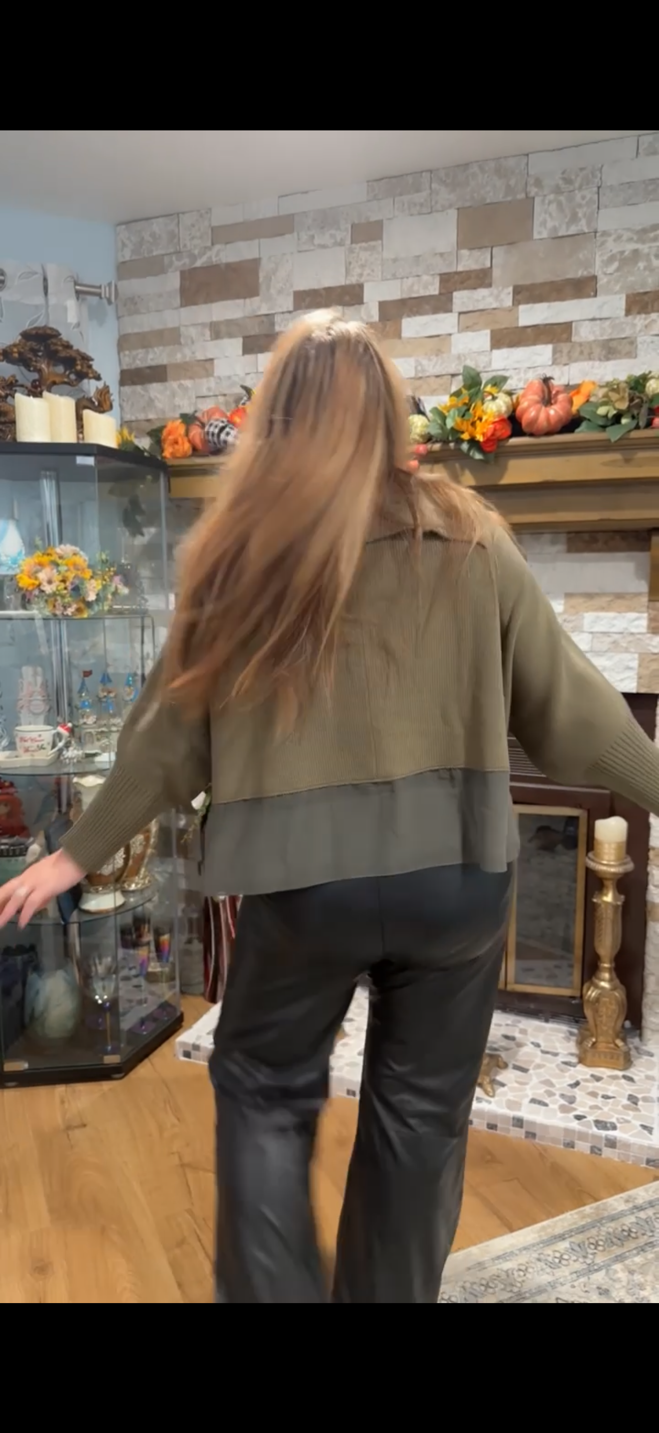 Bize Khaki Knitted Sweater