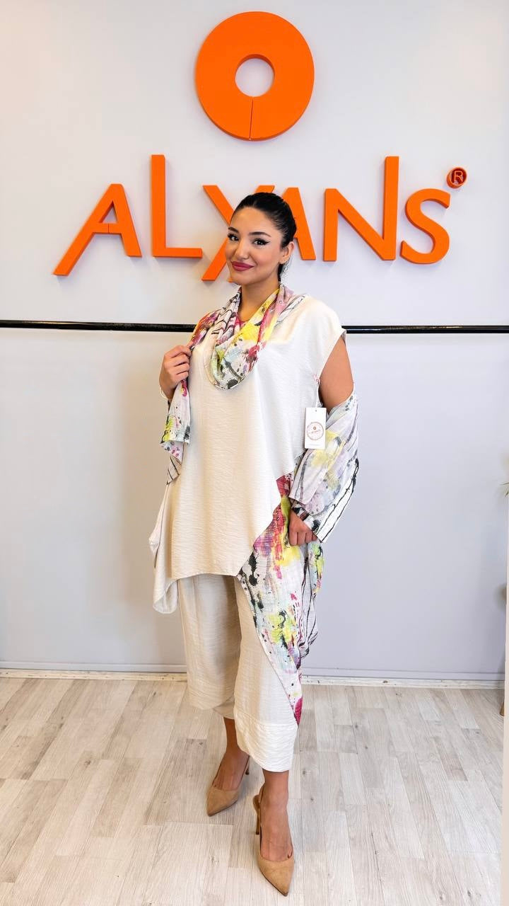 Alyans 3 piece Pants, Tunic and Cover up