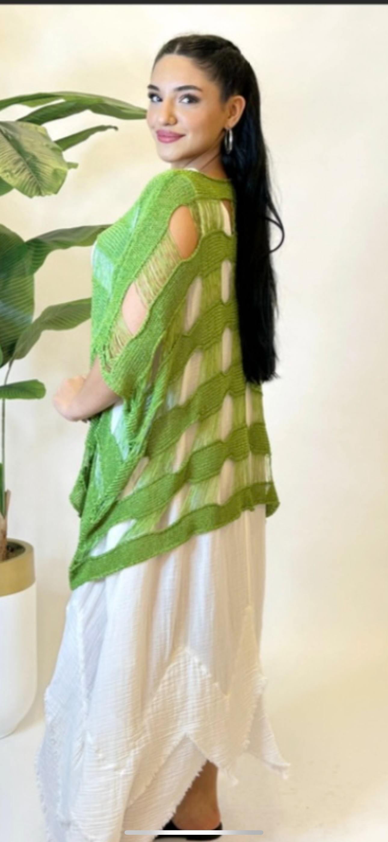 Alyans Knit Net Sweater