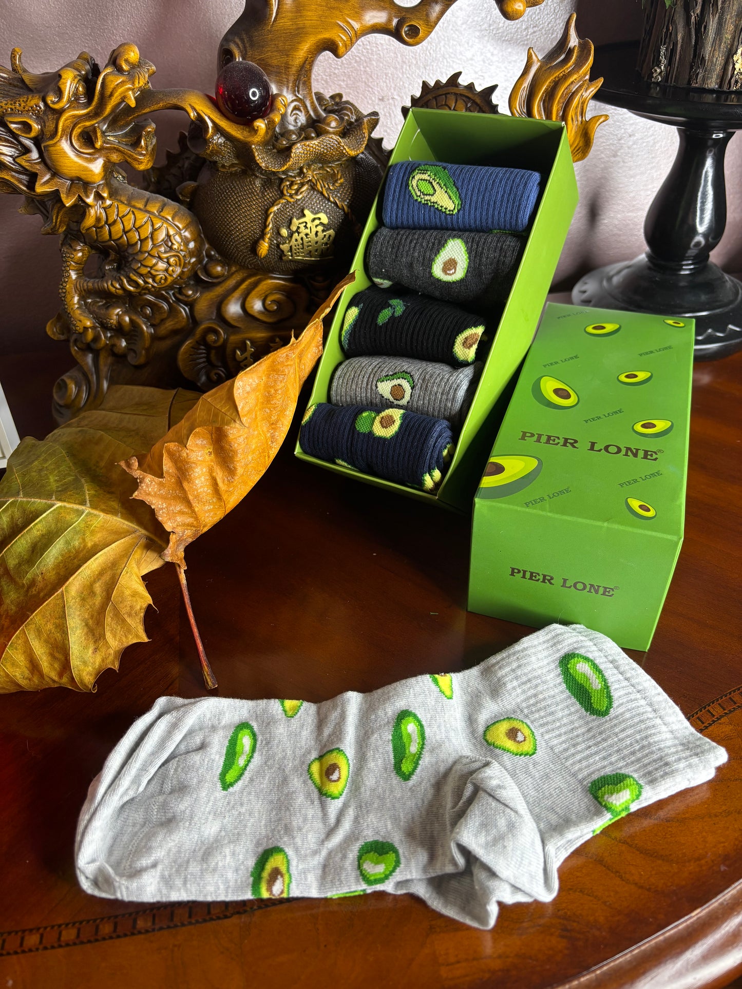 Pier Lone Avocado Socks Gift Box Unisex