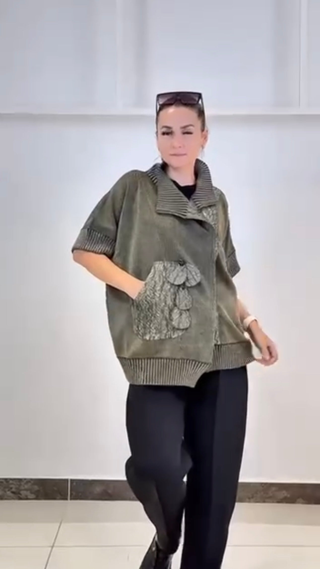 Bize Knitted Modern Jacket Cardigan