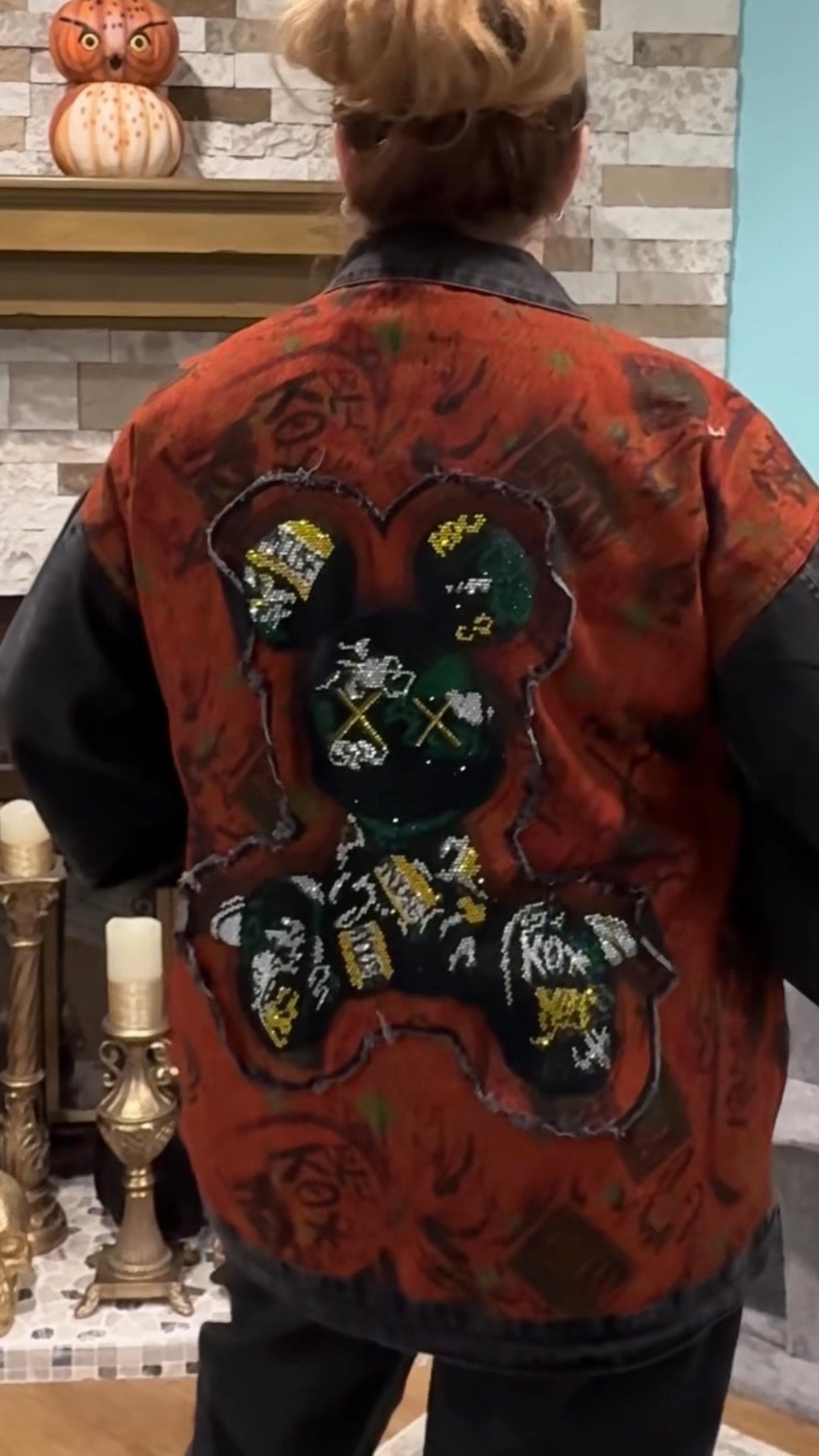 Risha Jeans Suit with Teddy Bear Design