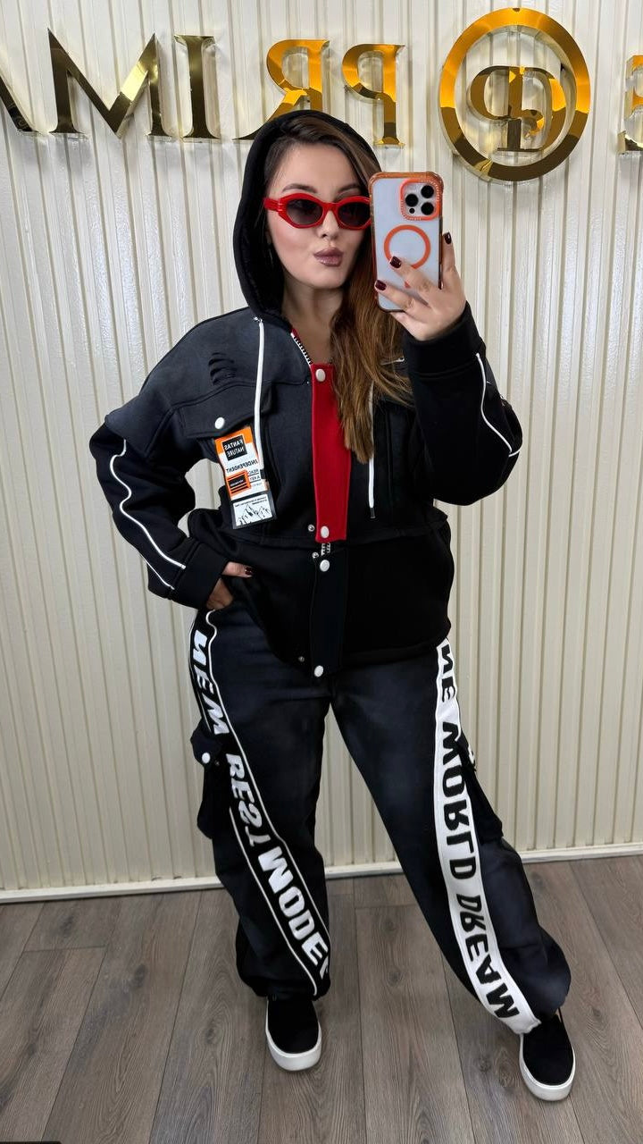 Riberance Fleece Set in Sport-Chic Style