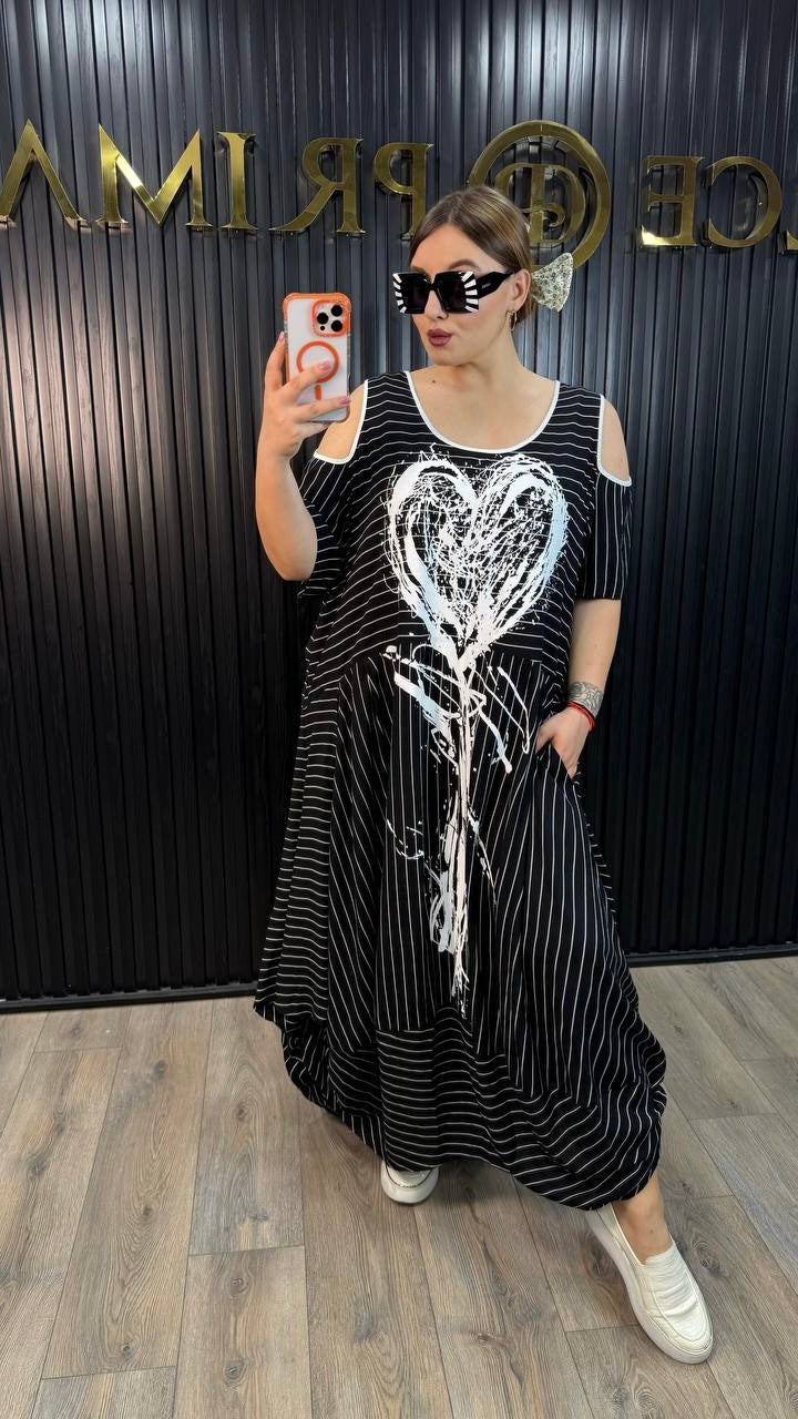 Riberance Oversized Stripy Sundress