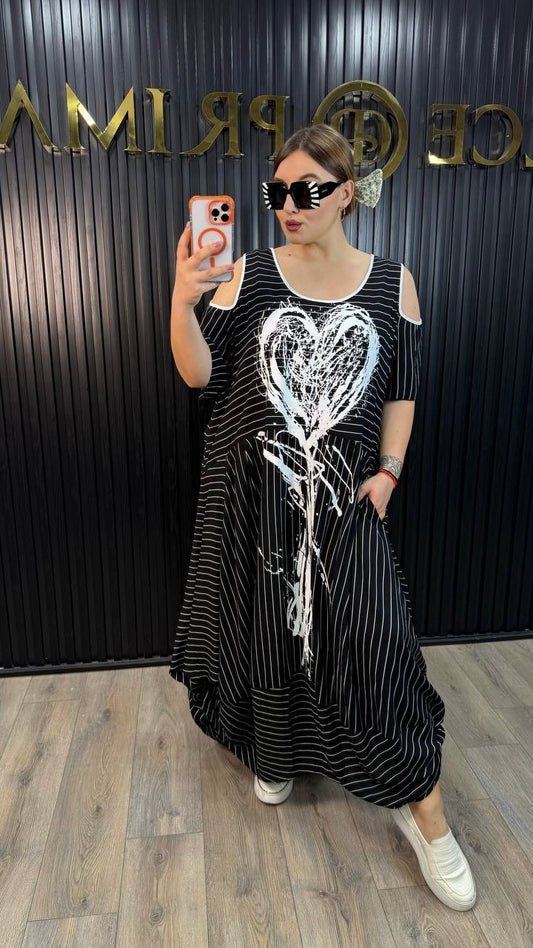 Riberance Oversized Stripy Sundress